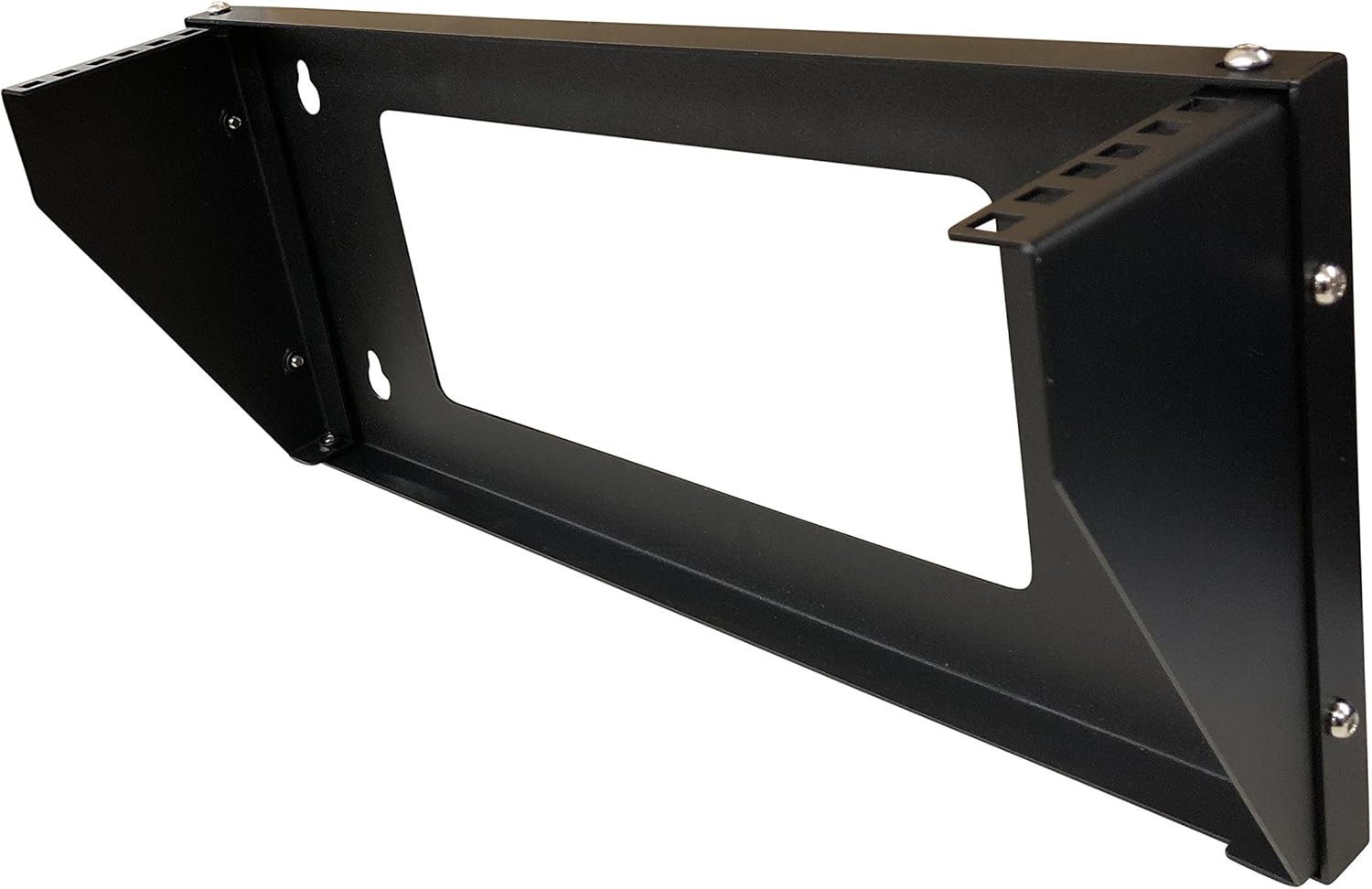 KENUCO 19 Inch Steel Vertical Rack and Wall Mountable Server Rack Mount (Black-2U) Pack of 2