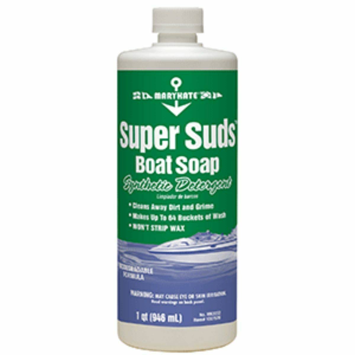 Club Pack of 12 Green and White Marine Super Suds Boat Soap 32oz.