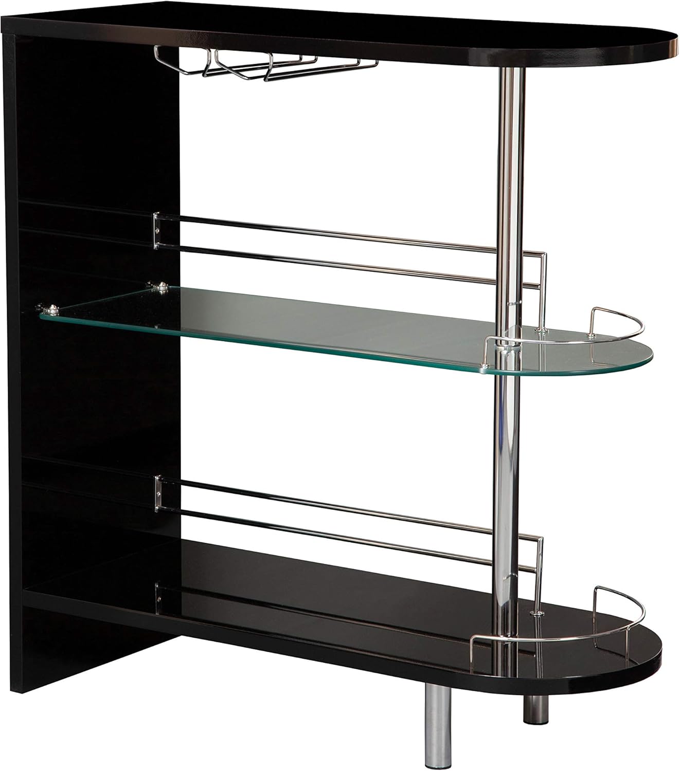 Coaster Home Furnishings CO-101063 Contemporary Bar Table, Glossy Black