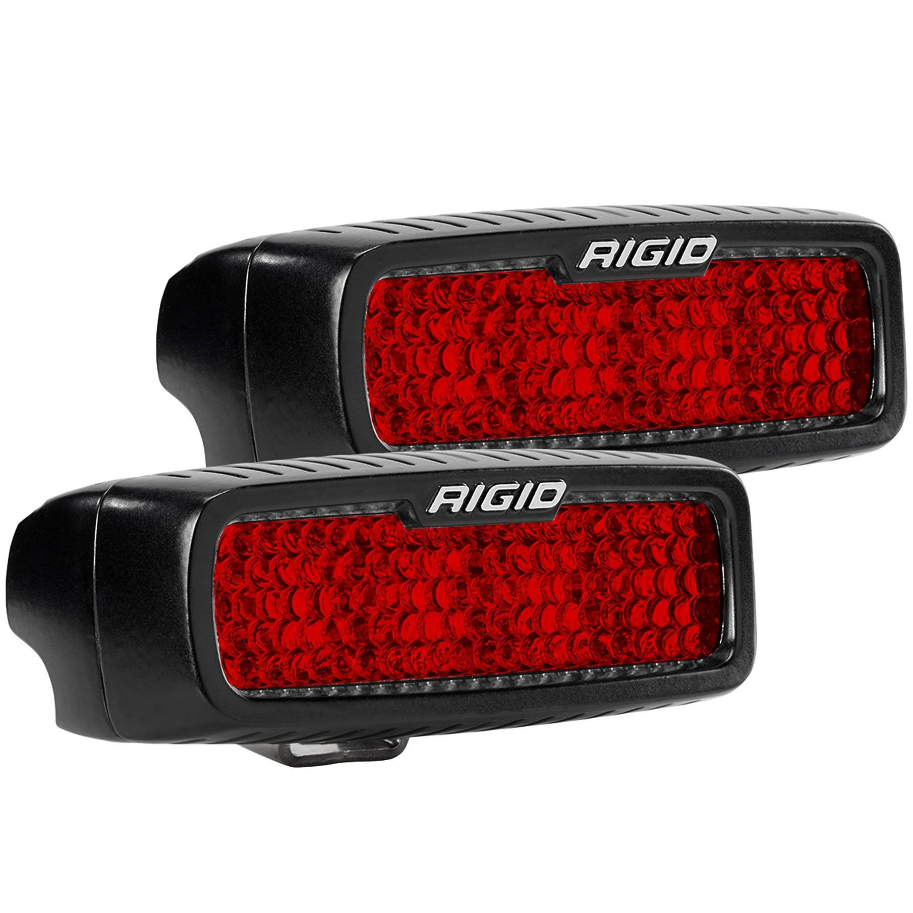 Rigid 90163 - Industries SR-Q Series - Diffused Rear Facing High/Low - Red - Pair