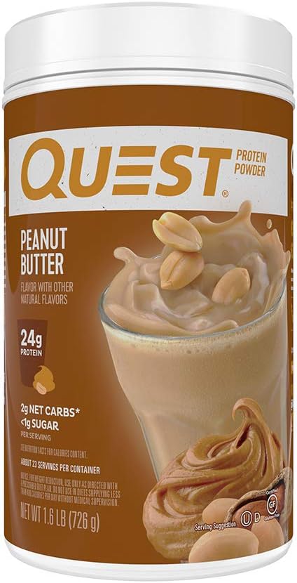Quest Nutrition Peanut Butter Protein Powder, Low Carb, Gluten Free, Soy Free, 25.6 Ounce (Pack of 1) Pack of 2