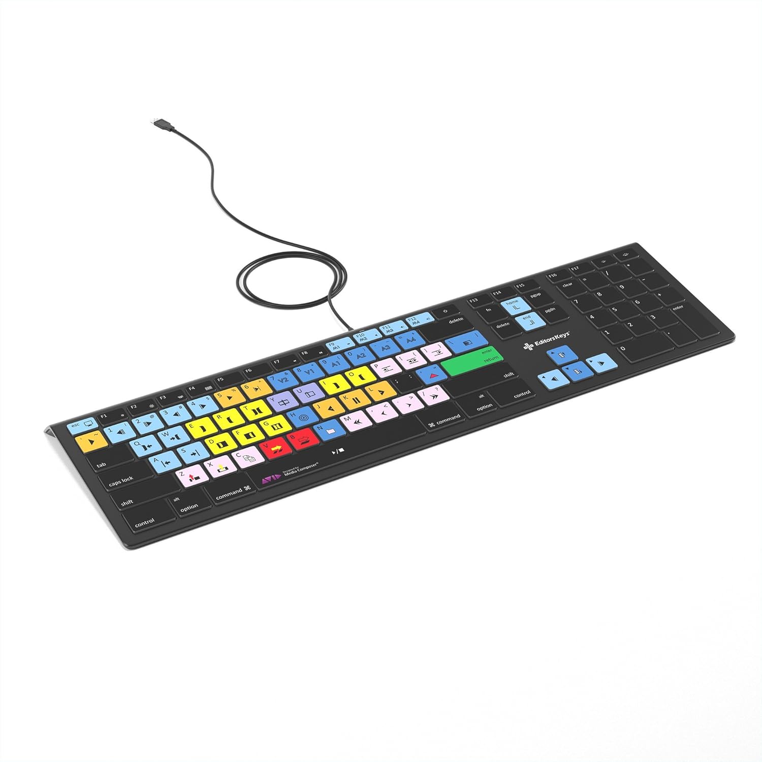Avid Media Composer Keyboard | Backlit Keyboard for Mac MacOS | Editors Keys Shortcut Keyboard