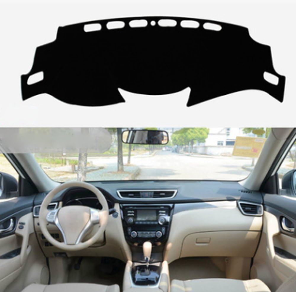 Salusy Black Dashboard Dash Protector Dash Mat Sun Cover Pad Compatible with Nissan Rogue X-trail 2014 2015 2016 2017 2018 2019/Nissan Rogue Sport SUV 2017 2018 2019 2020