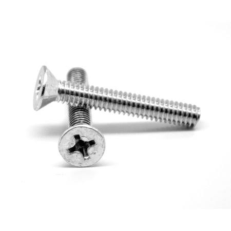 1/4 inch-20 x 4 inch (FT) Coarse Thread Machine Screw Phillips Flat Head Stainless Steel 18-8 Pk 50