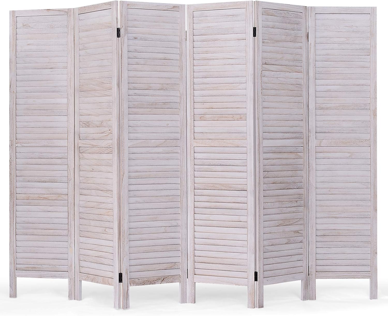 Happygrill 6-Panels Wooden Room Divider Folding Privacy Room Dividers Screen for Home Office, 5.5 Ft Tall