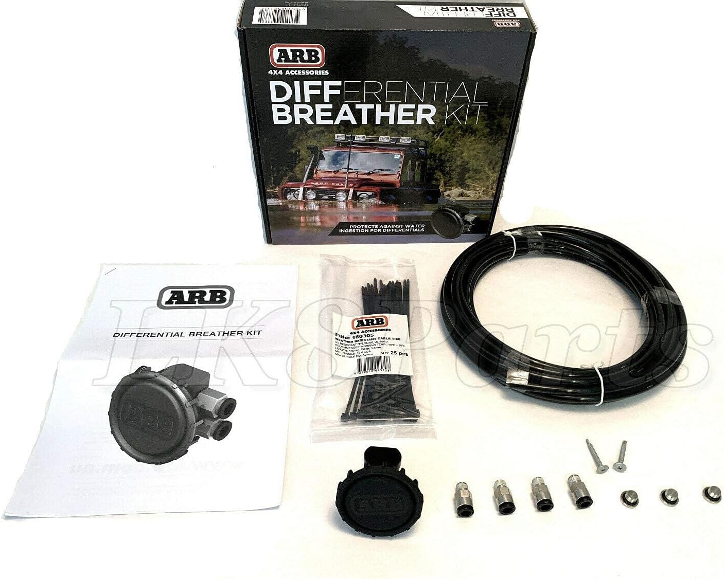 ARB 4x4 Accessories 170112 Differential Axle Breather Kit for drivetrain differentials, transmissions and transfer cases
