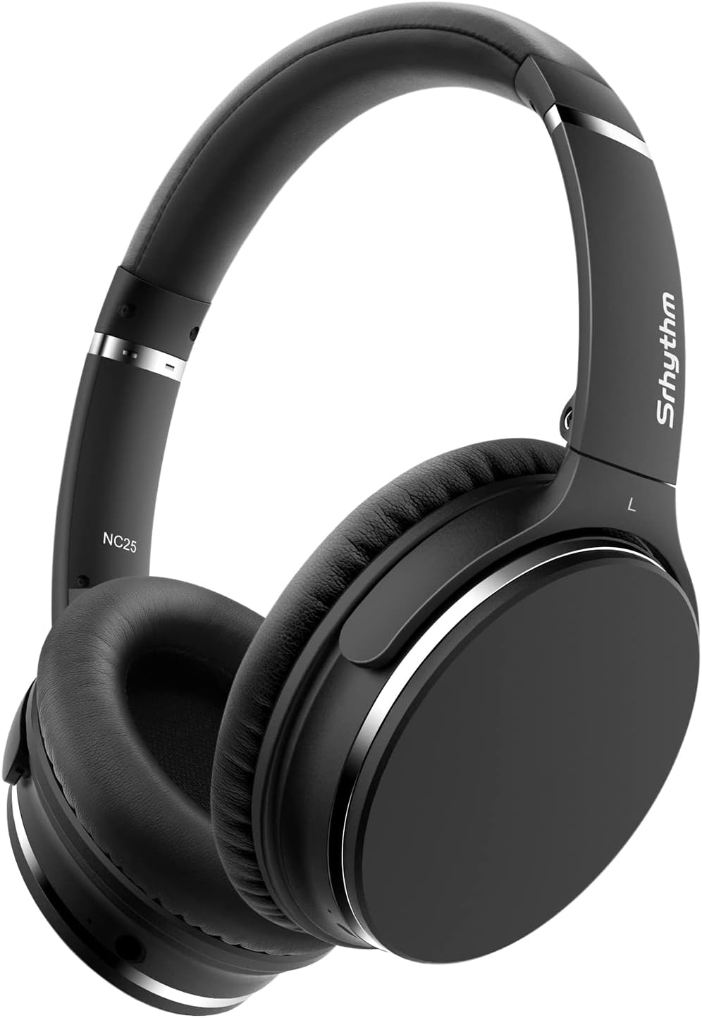 Active Noise Cancelling Stereo Headphones Bluetooth 5.0,Srhythm NC25 ANC Headset Over-Ear with Hi-Fi,Mic,50H Playtime,Voice Assistant,Low Latency Game Mode