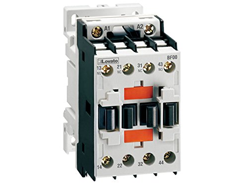 Lovato Electric BF0040A23060 Control Relay with Control Circuit: Ac and Dc, Bf00 Type, Ac Coil 60Hz, 230Vac, 4No