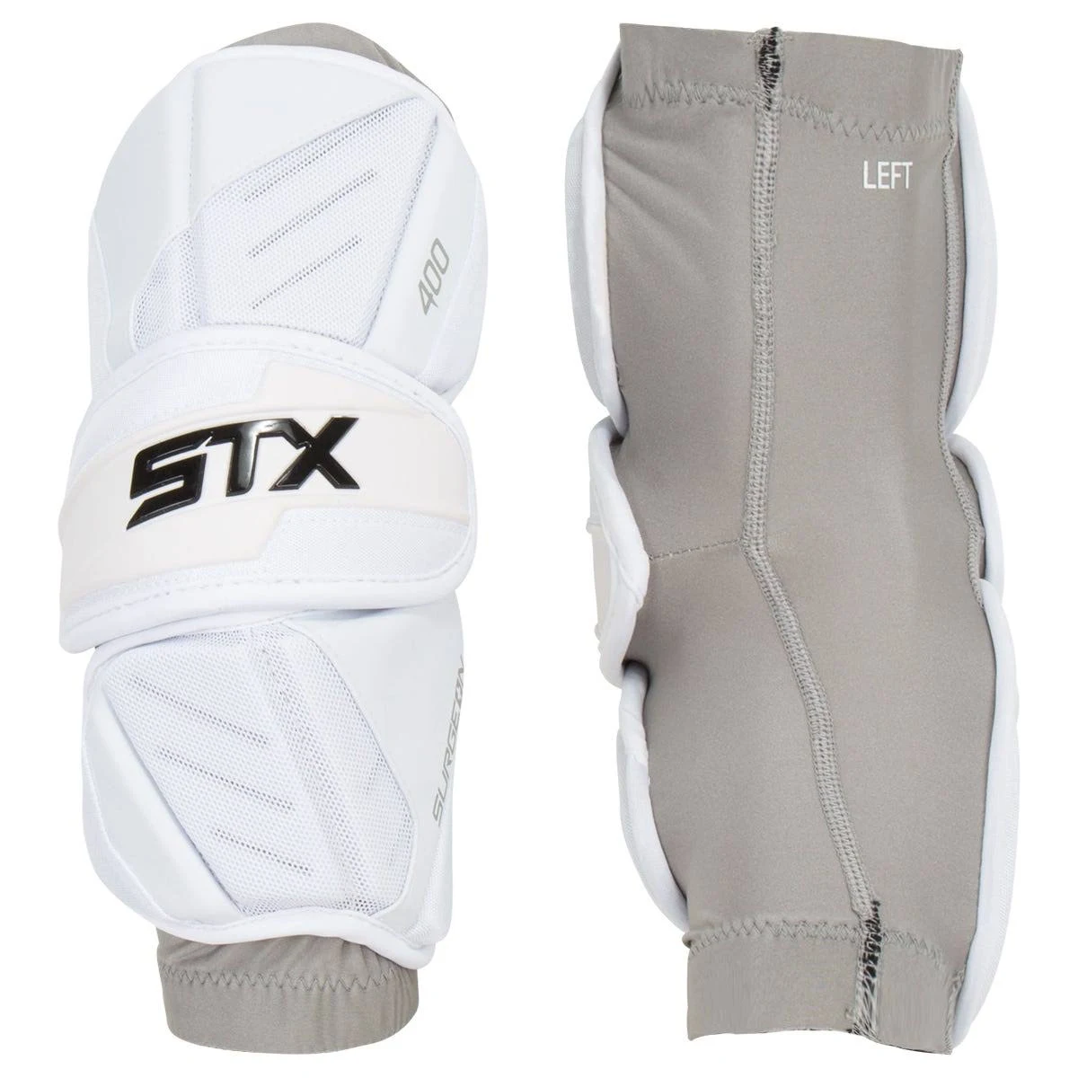 STX Surgeon 400 Lacrosse Arm Pads, Medium / White