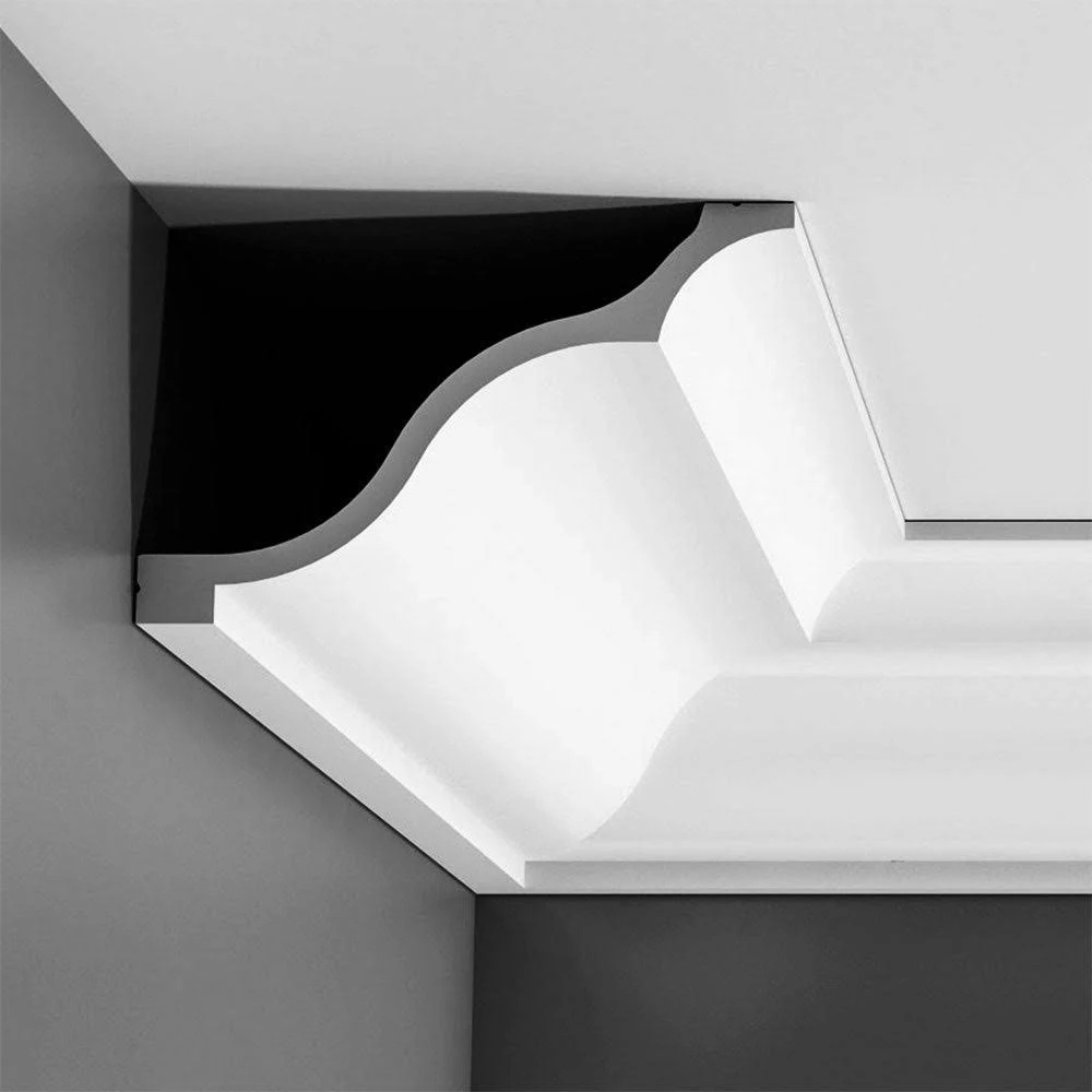 C337 Orac Decor High Density Polyurethane Foam Crown MOULDING Primed White Face 11-3/4in x 78in Long