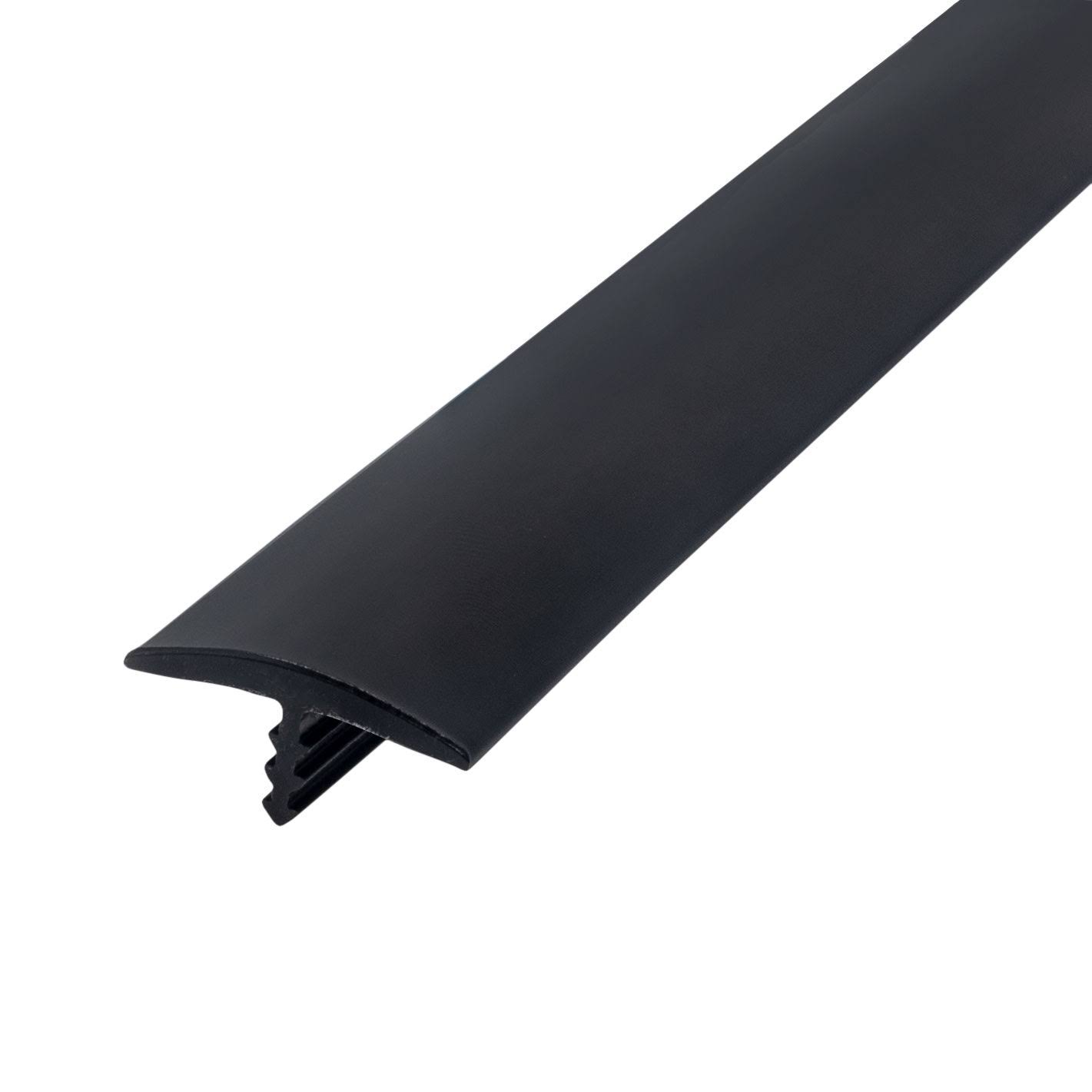 Outwater Plastic 0.8125x22 Thick x 0.8125x22 Wide x 3000x22 Length T-Molding Color Black 3P1.27.01751