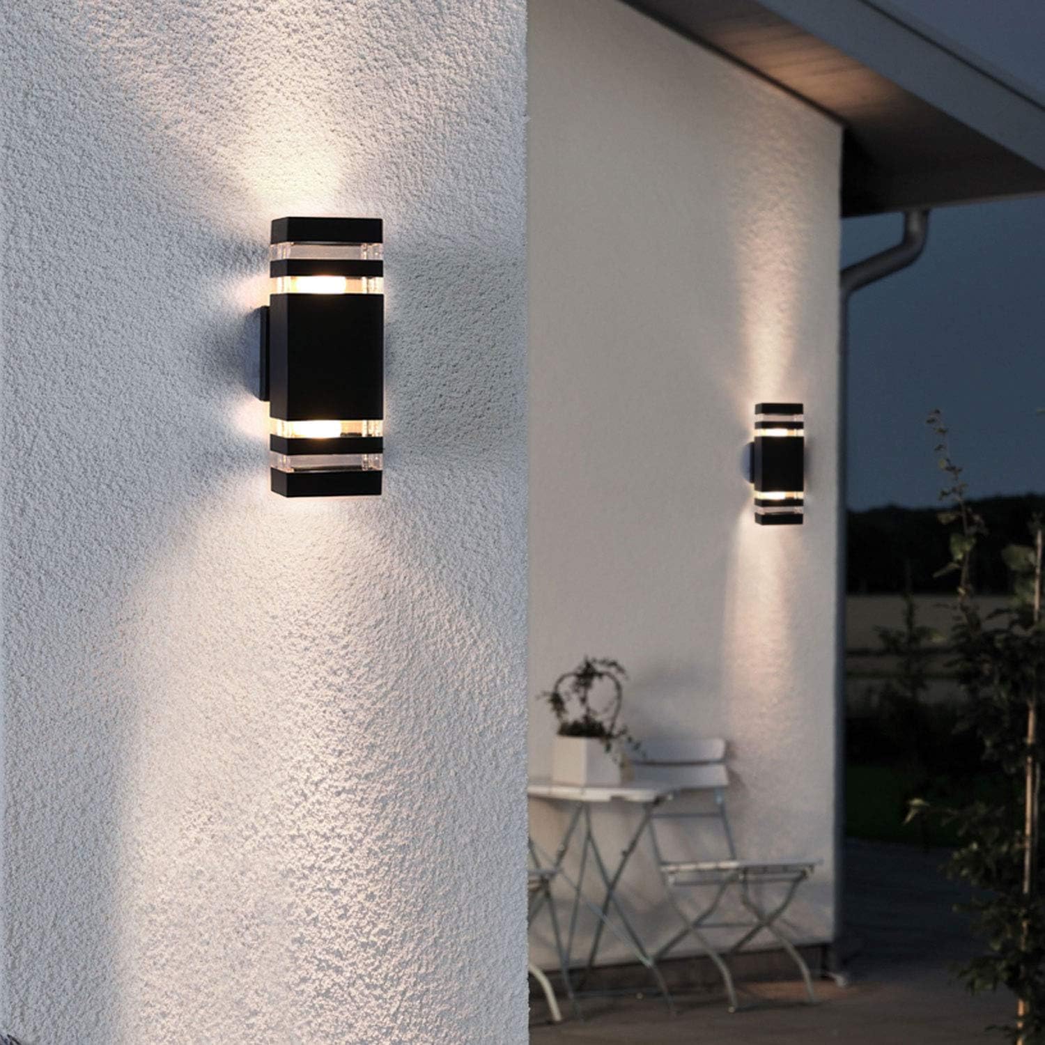 Ankita Waterproof Outdoor Up/Down Light, Black Modern Waterproof Porch Light for Hallway, Living Room, Bedroom, Garden Use Porch Light (E26 Bulbs)