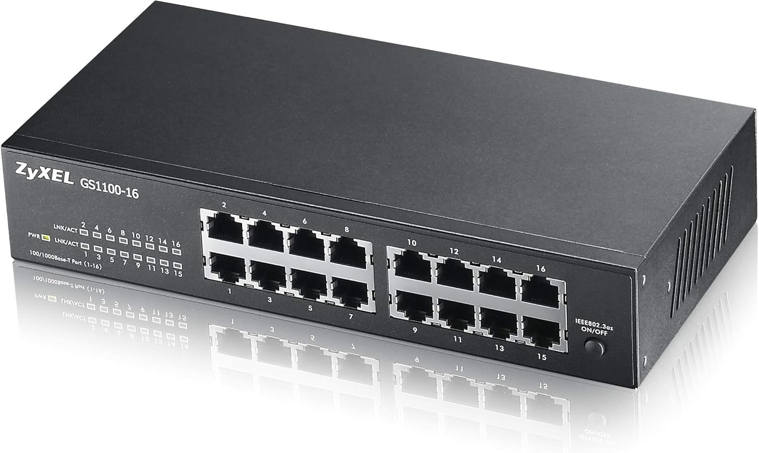 Zyxel 16-Port Gigabit Ethernet Unmanaged Switch - Fanless Design [GS1100-16-GB0101F] Pack of 2