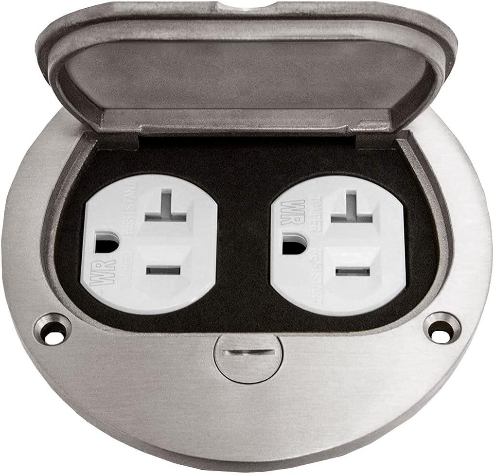 ENERLITES Flip Lid Floor Box Cover, 4