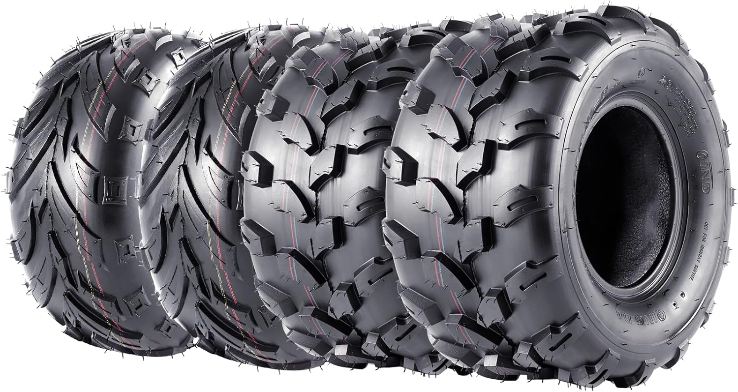 Albott Sport ATV 145/70-6(14x6-6) Front and 18x9.5-8 Rear Tires Full Set ATV Tires 4 Pack 14x6x6 & 18x9.5x8