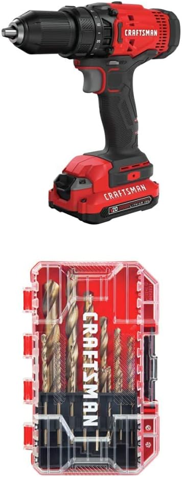 CRAFTSMAN V20* Cordless Drill/Driver Kit (CMCD700C1) Pack of 2