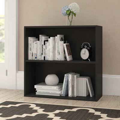 Latitude Run Sharniece Standard Bookcase, Black