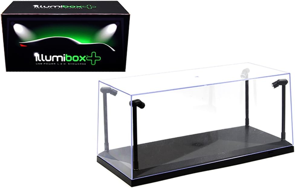 Illumibox MJ14001 Showcase 1: 18 x+ USB Powered Led Black Base Display, Clear Pack of 2