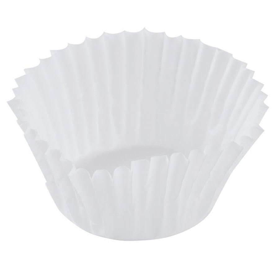 Hoffmaster 610079 1 1/4x22 x 7/8x22 White Fluted Baking Cup - 500/Pack