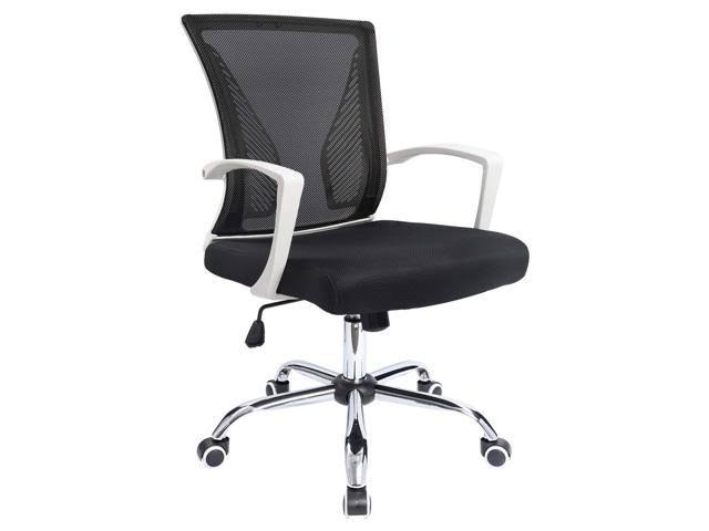 Furmax Office Chair Mid Back Swivel Lumbar Support Desk Chair, Computer Ergonomic Mesh Chair with Armrest (Black)