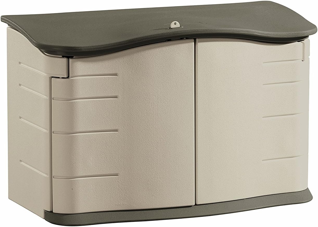 Rubbermaid Horizontal Storage Shed, Small & Master Lock 178D Set Your Own Combination Lock, 1 Pack, Black