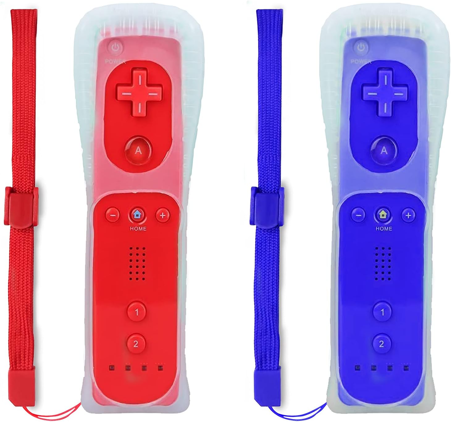 2 Pack Wii Remote, KDYGPDCT Wii Wireless Controller, with Silicone Case and Wrist Strap, Compatible with Wii Console (Matcha Green and Water Blue) Pack of 2