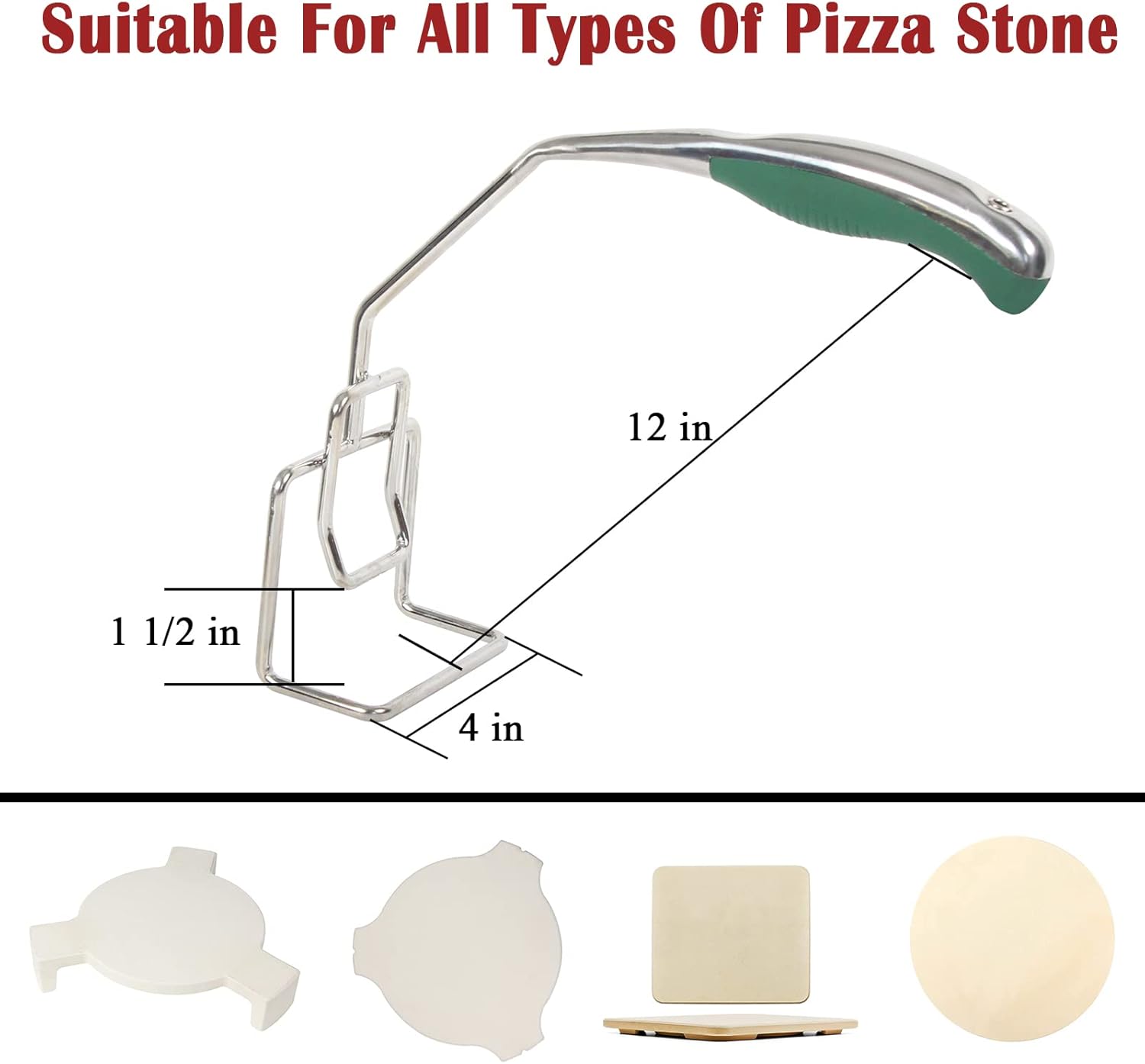 Mydracas Heavy Duty Plate Setter Lifter, BBQ Heat Deflector Tools Pizza Stone Plate Setter, Big Green Egg Heat Deflector, Perfect for BBQ Accessories BBQ Tools and Kamado Joe Pack of 2
