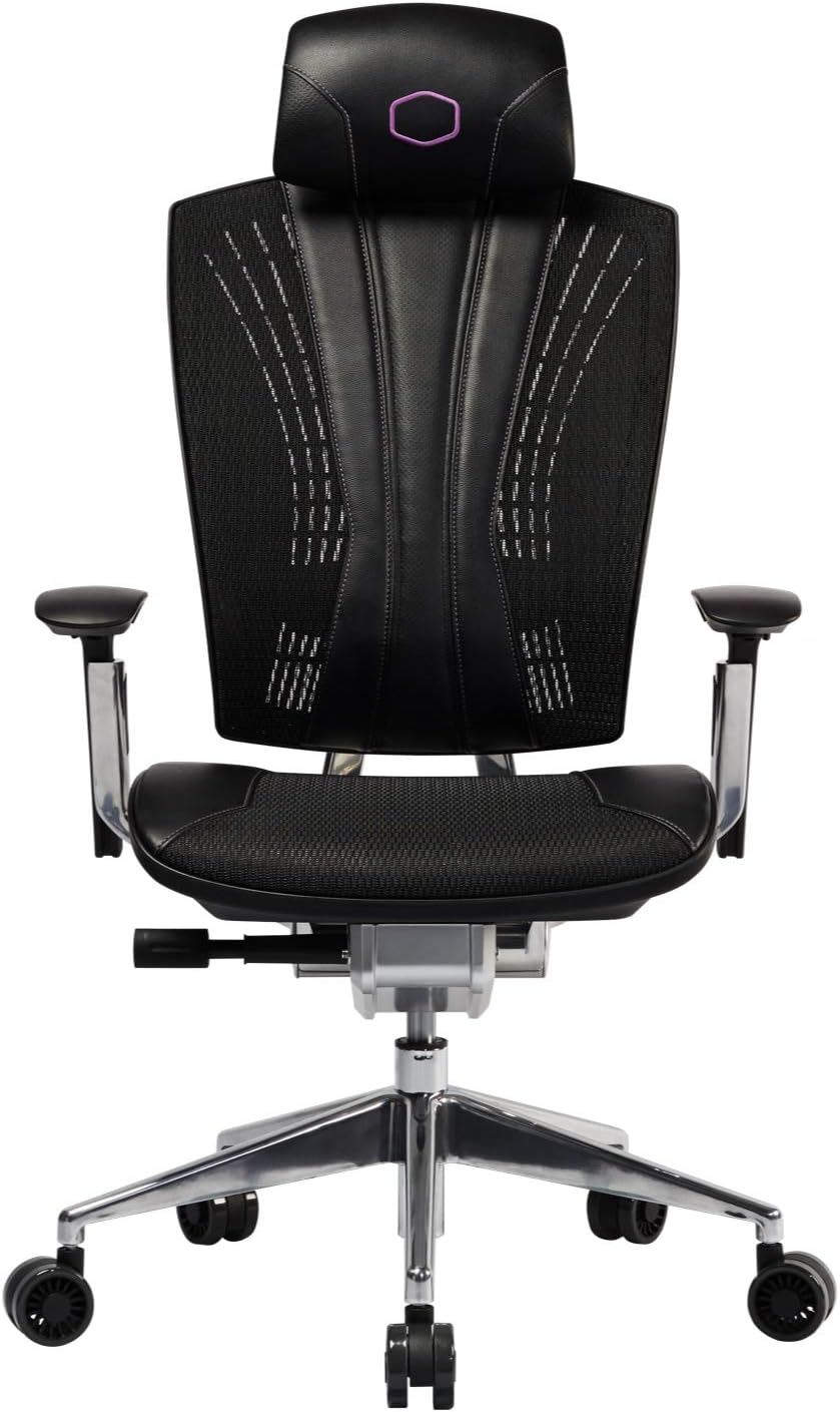 Cooler Master Ergo L Ergonomic Office Mesh Chair, Comfortable Computer Desk Chairs with High Back & Rolling Wheels for Home and Work, Lumbar Support Adjustable Backrest Headrest Armrest Deskchair