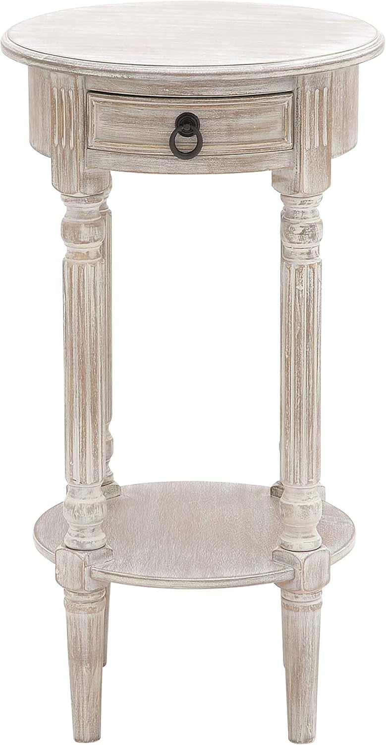 Deco 79 96327 Wood Round Accent Table, 16