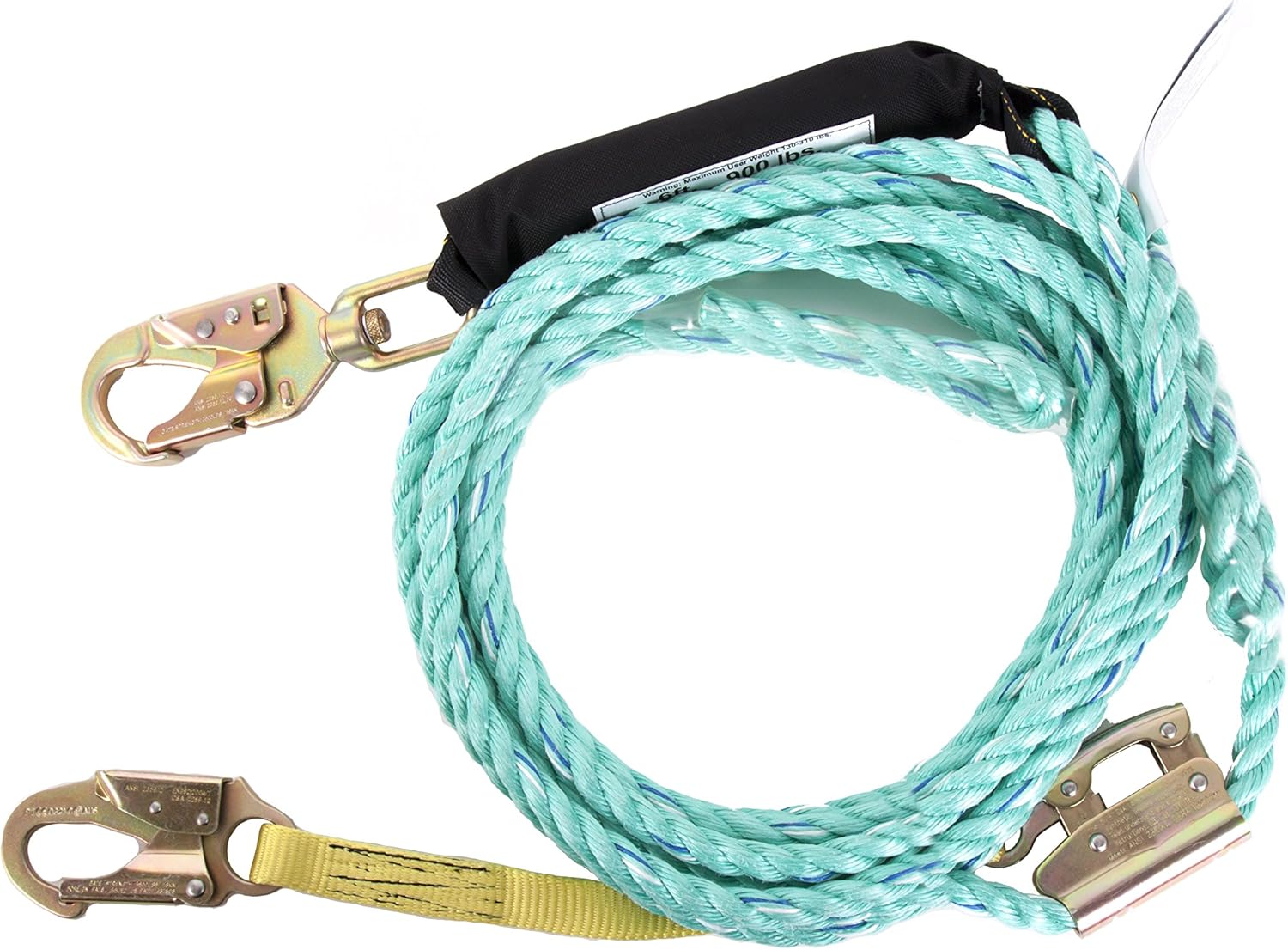 Guardian 01320 VLA-50 Poly Steel Vertical Lifeline Assembly, 50-Foot Pack of 2