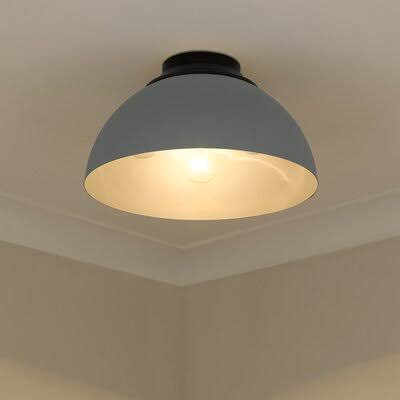 3-Light Simple Flush Mount Light in Matte Black by Ringwood Wade Logan in Matte Gray