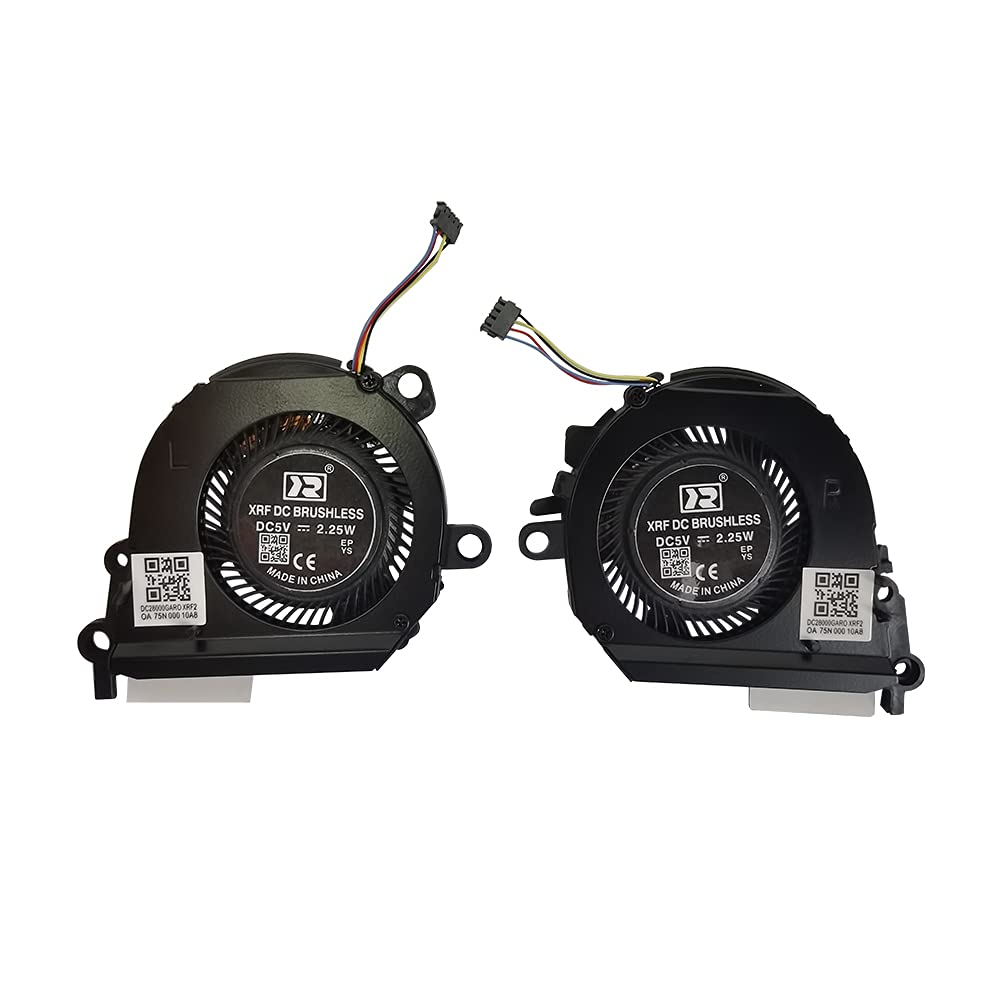 dilabi Replacement GPU+CPU Cooling Fan for HP Spectre 13-AE 13T-AE 13T-AE000 TPN-Q199 Series Laptop 4pins be Quiet Pack of 2