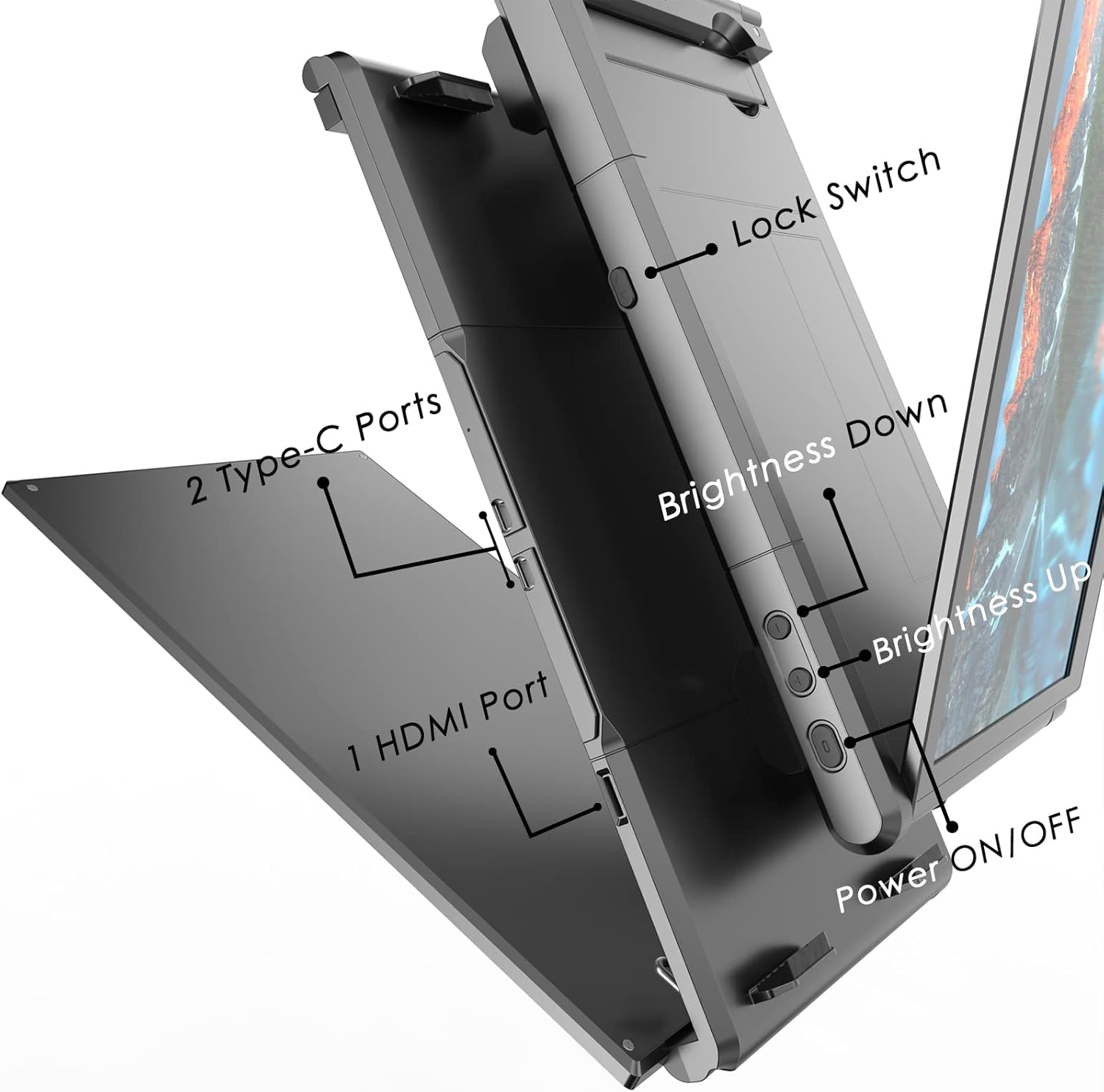 [2022 Version] Teamgee Portable Monitor for Laptop, 13.3