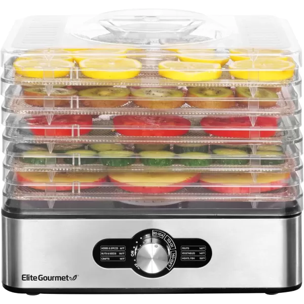 Dehydrators Food Dehydrator, Stainless Steel Trays Food Dehydrator, Adjustable Temperature Controls, Jerky Herbs Fruit Veggies Snacks(5 Stainless Steel Trays)