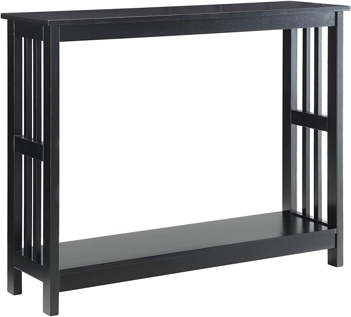 Convenience Concepts Mission Console Table with Shelf, White Pack of 2