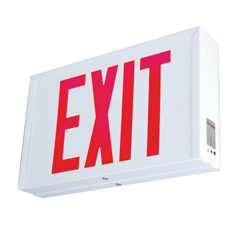 Eaton / Cooper Lighting SLX7SD Sure-Lites Exit Sign; 12-1/4 inch Width x 7.5 inch Height, Steel, LED, Red Letter, White Backgrou