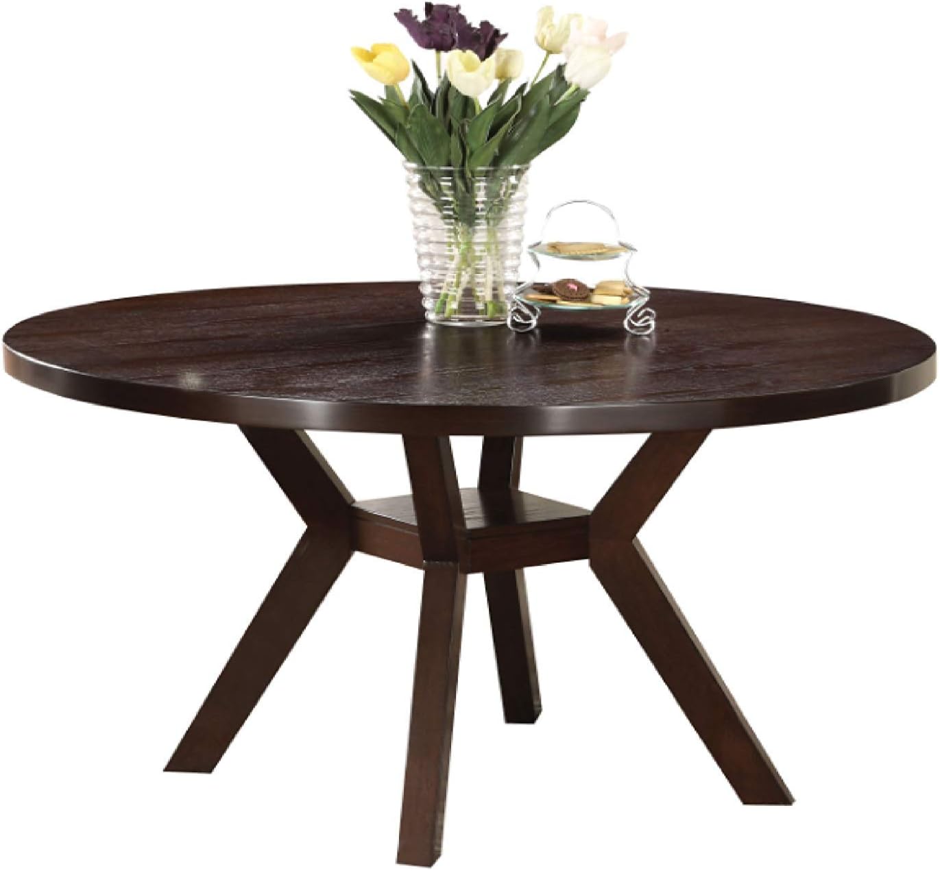 Acme Drake Espresso Round Dining Table, 48-Inch
