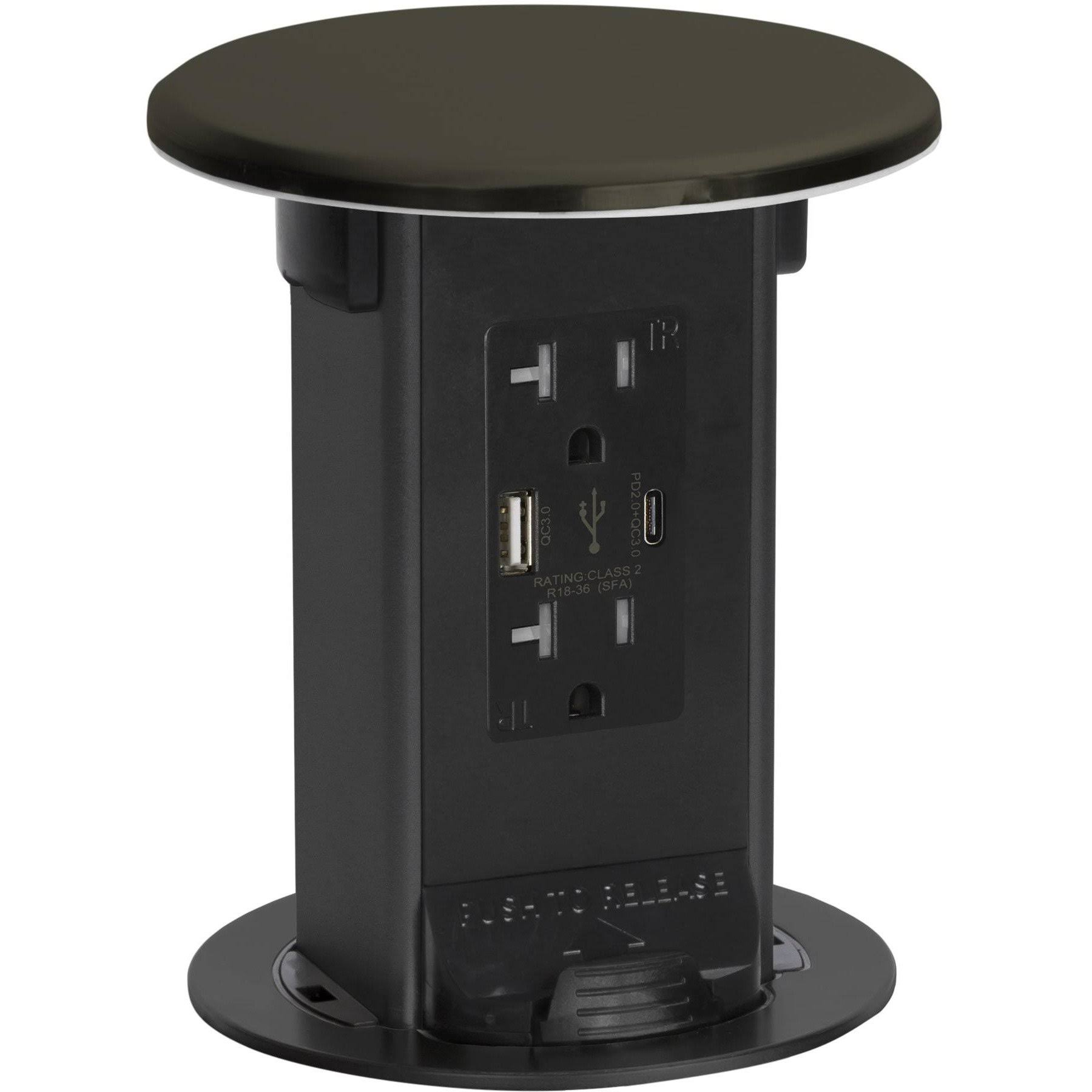 Lew Electric PUR20-DB-AC-USB Counter Waterproof Pop Up 20A/USB, Bronze