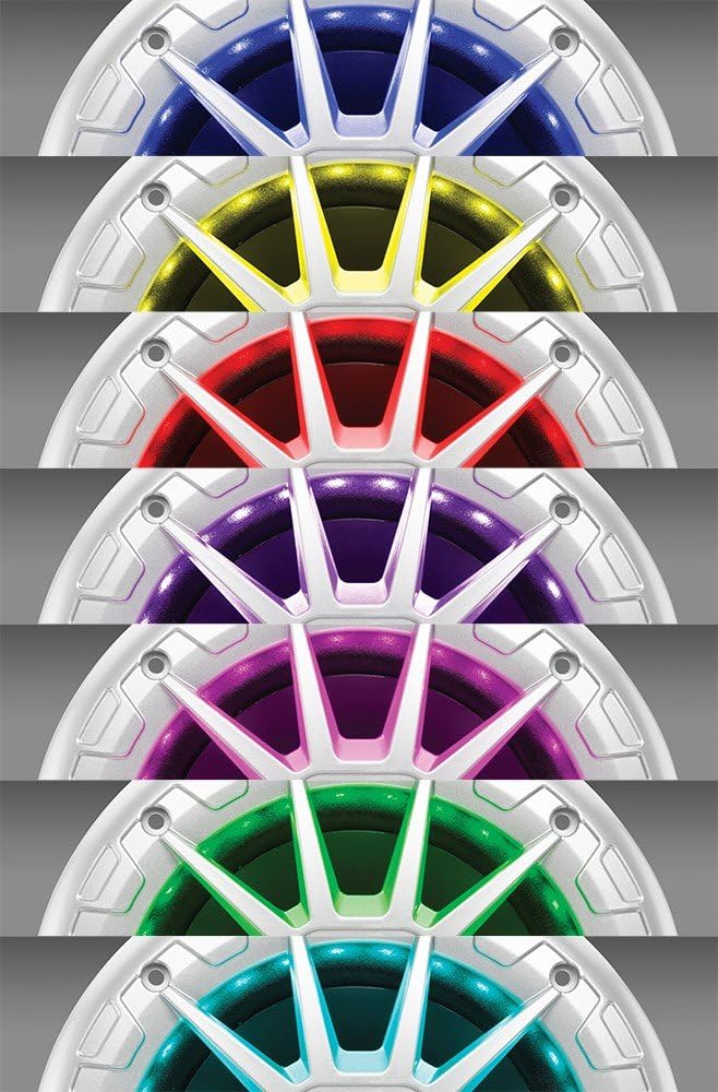 BOSS Audio Systems MRGB65S 6.5 Inch Marine Speakers - Weatherproof, 200 Watts Per Pair, 100 Watts Each, Multi-Color Illumination, Full Range, 2 Way, Sold In Pairs, SILVER Pack of 2