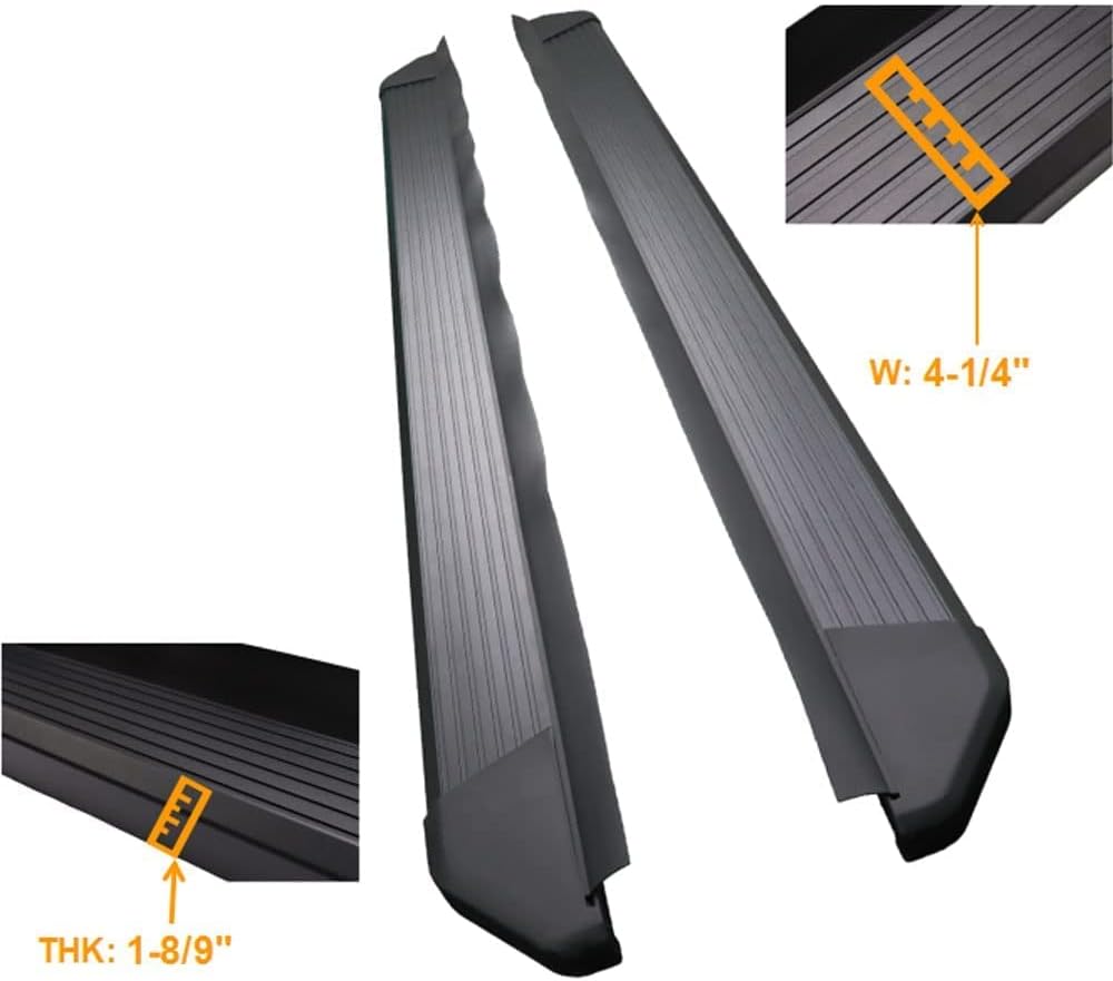 SNIXWOO Running Boards Fit for Ford Bronco 2-Door 2Door 2021 2022 All Black Customized Side Steps Nerf Bar Side Bar