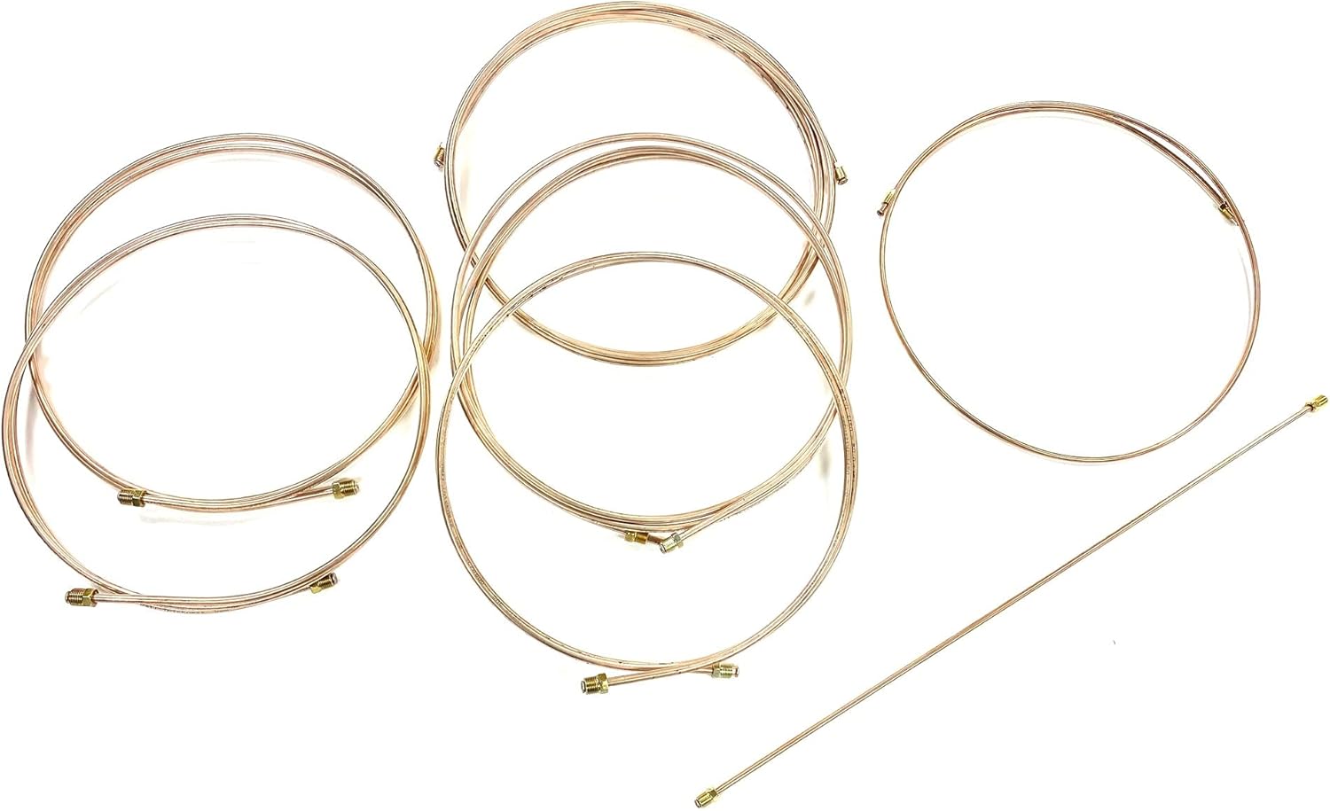 Copper Nickel Brake Line Kit. All Lines Cut To Length And Flared With Correct Fittings - Just Bend Them Into Place The Stop Shop CN-173