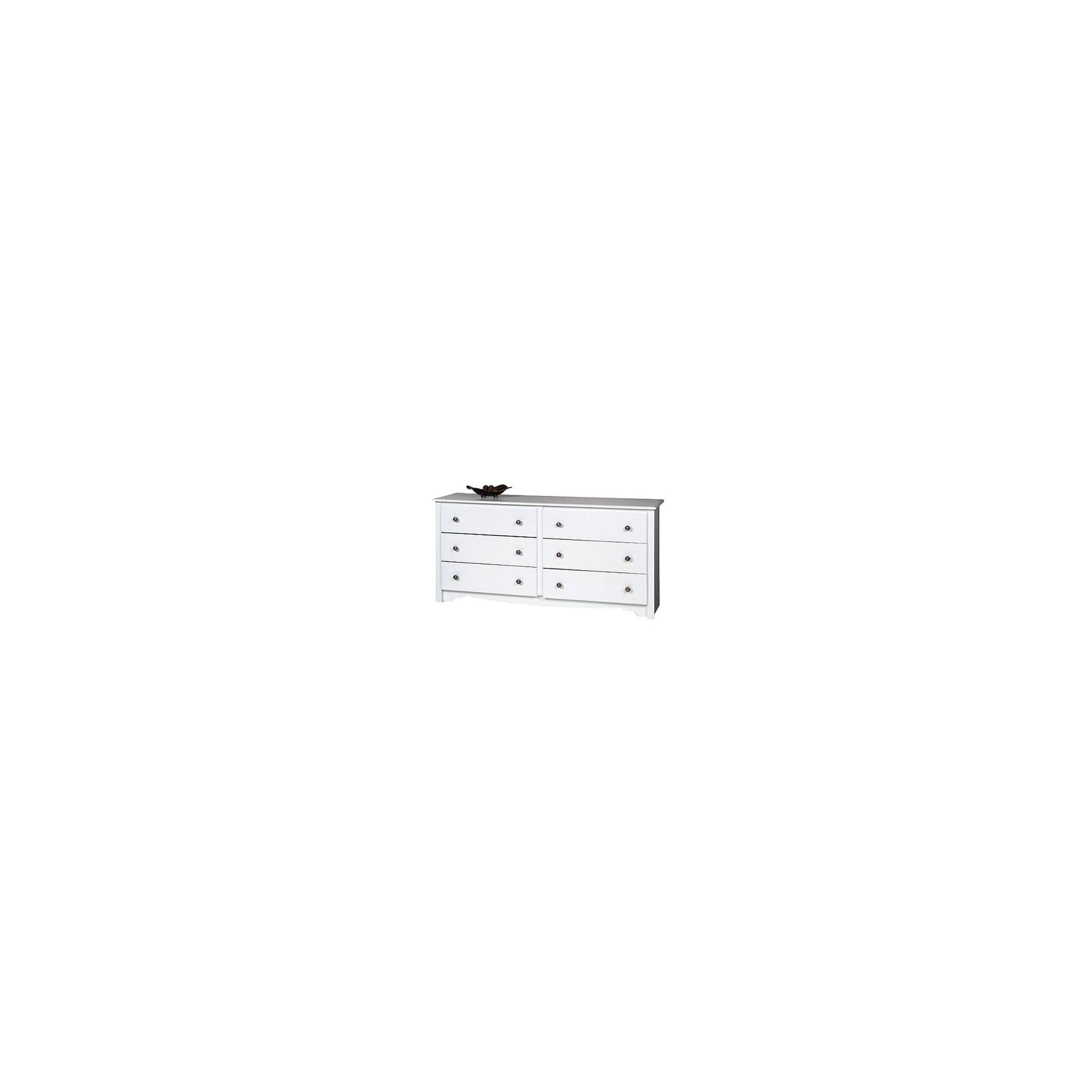 Prepac Monterey 6-Drawer Dresser - White
