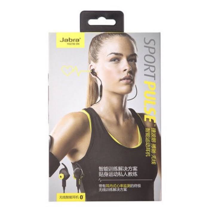 Jabra Sport Pulse Wireless Earbuds Heart Rate Monitor Bluetooth Headphones, Black