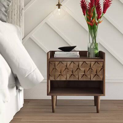 Mercury Row Banach Nightstand, Brown