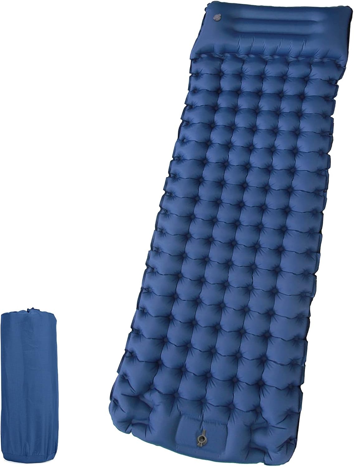 Self Inflatable Sleeping Mat,Large Ultralight Camping Mat with Pillow,Double Camping Mattress Sleeping Pad with Built-in Foot Pump for Backpacking Hiking Traveling（78.7