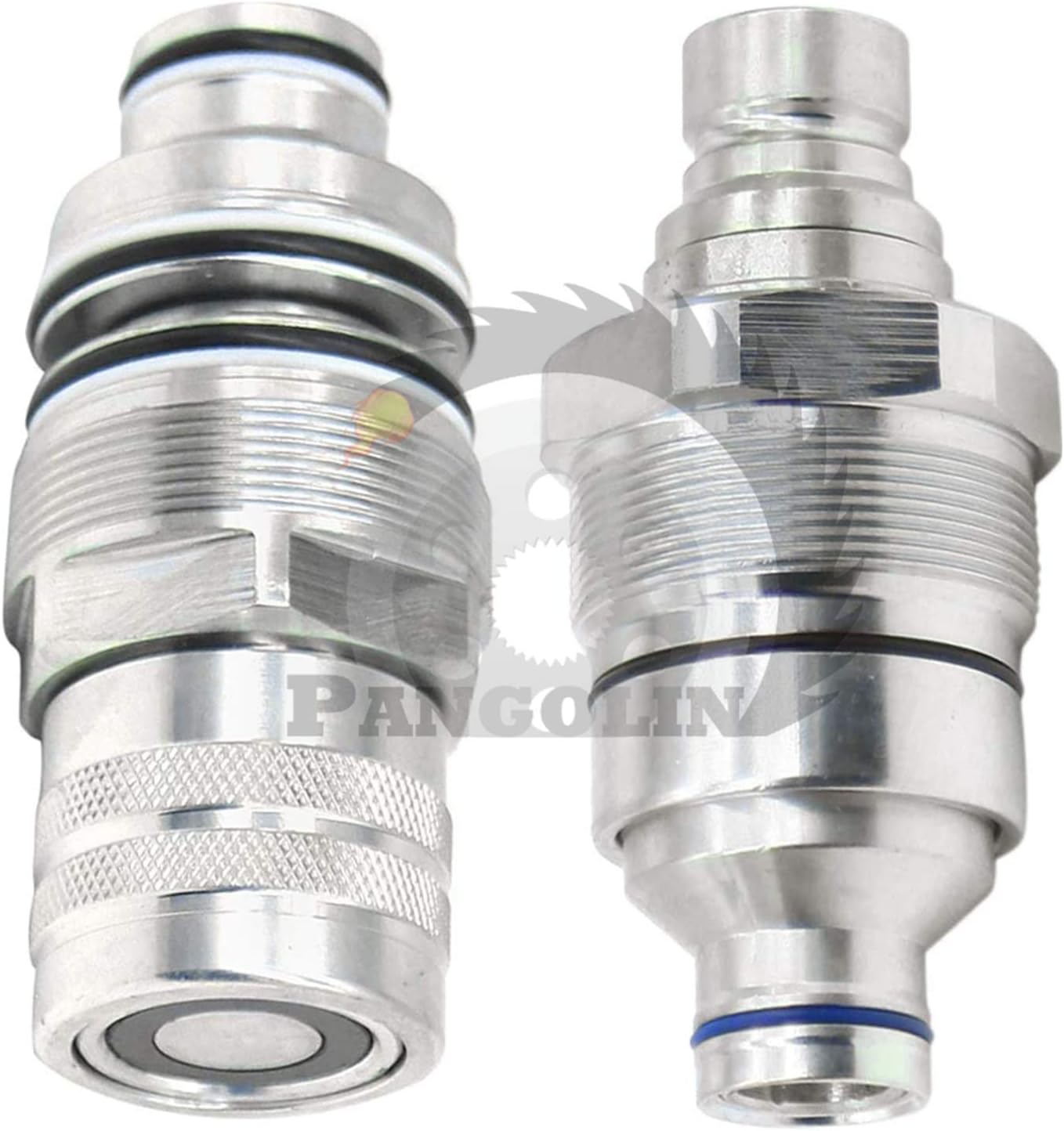 PANGOLIN 6680018 6679837 Female & Male Hydraulic Flat Face Quick Connect Coupler Thread &Phi;46mm for Bobcat S130 S150 S160 S175 S185 S205 S220 S250 S300 S330 S450 S510 S530 T140 T180 T190 T200 Parts