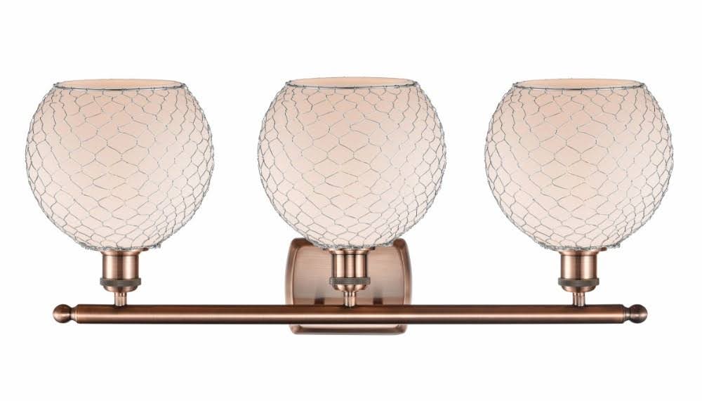 Innovations Lighting 516-3W-AC-G121-8CBK Farmhouse Chicken Wire - 3