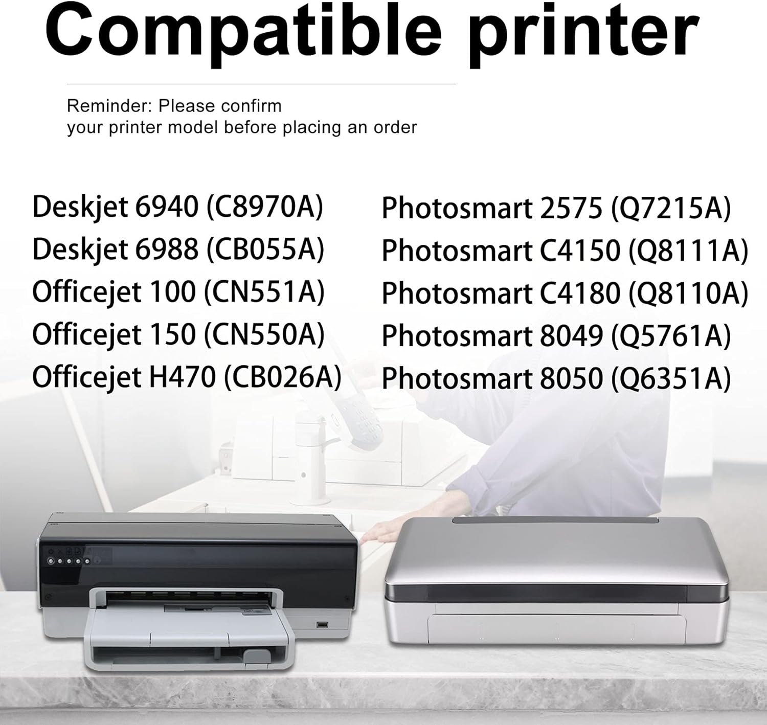 (Tri-Color,2 Pack) Remanufactured 95 | C8766WN Compatible Ink Cartridge Replacement for HP Deskjet 6940 6988 Officejet 100 150 H470 Photosmart 2575 C4150 C4180 8049 8050 Ink Cartridge Printer Pack of 2