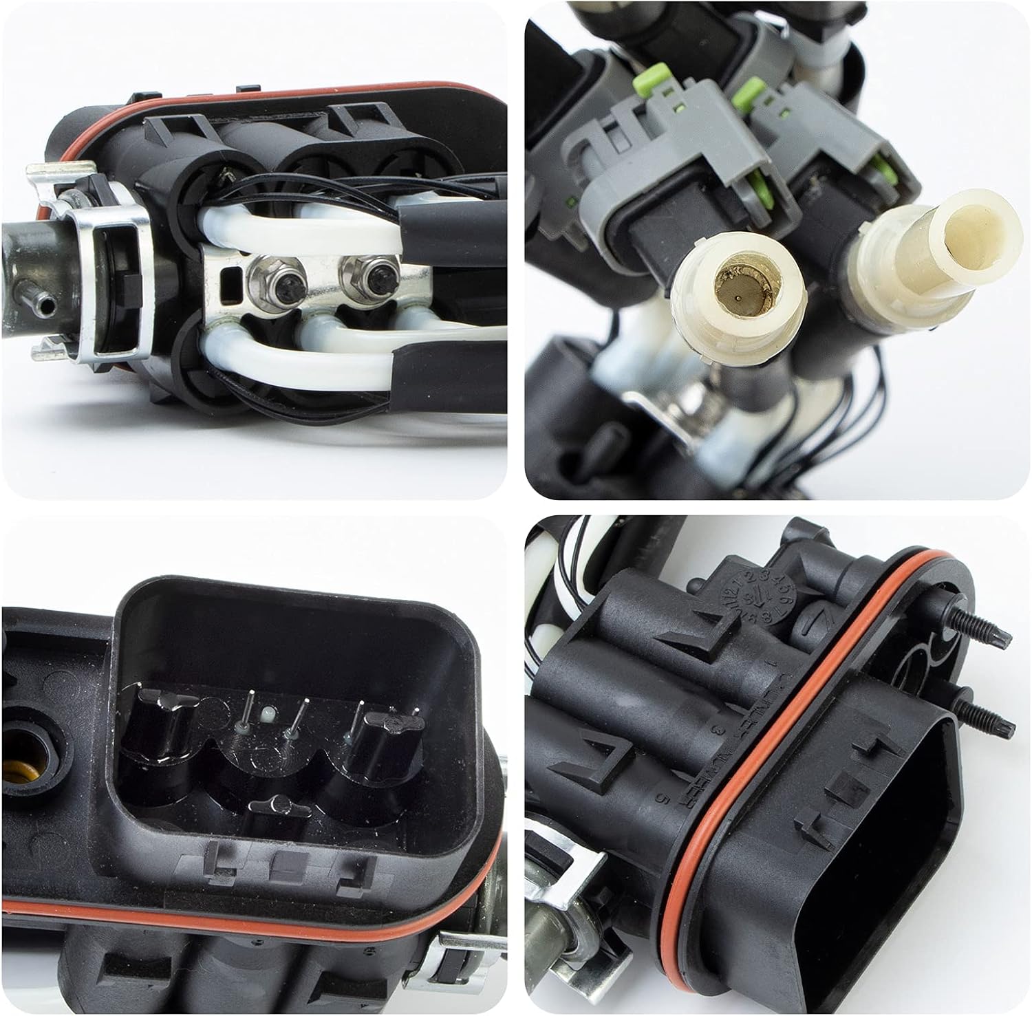 6-Port Fuel Injector Kit with Bracket replace for FJ503 217-3028 12568332 89060439 2173028 FJ001-A