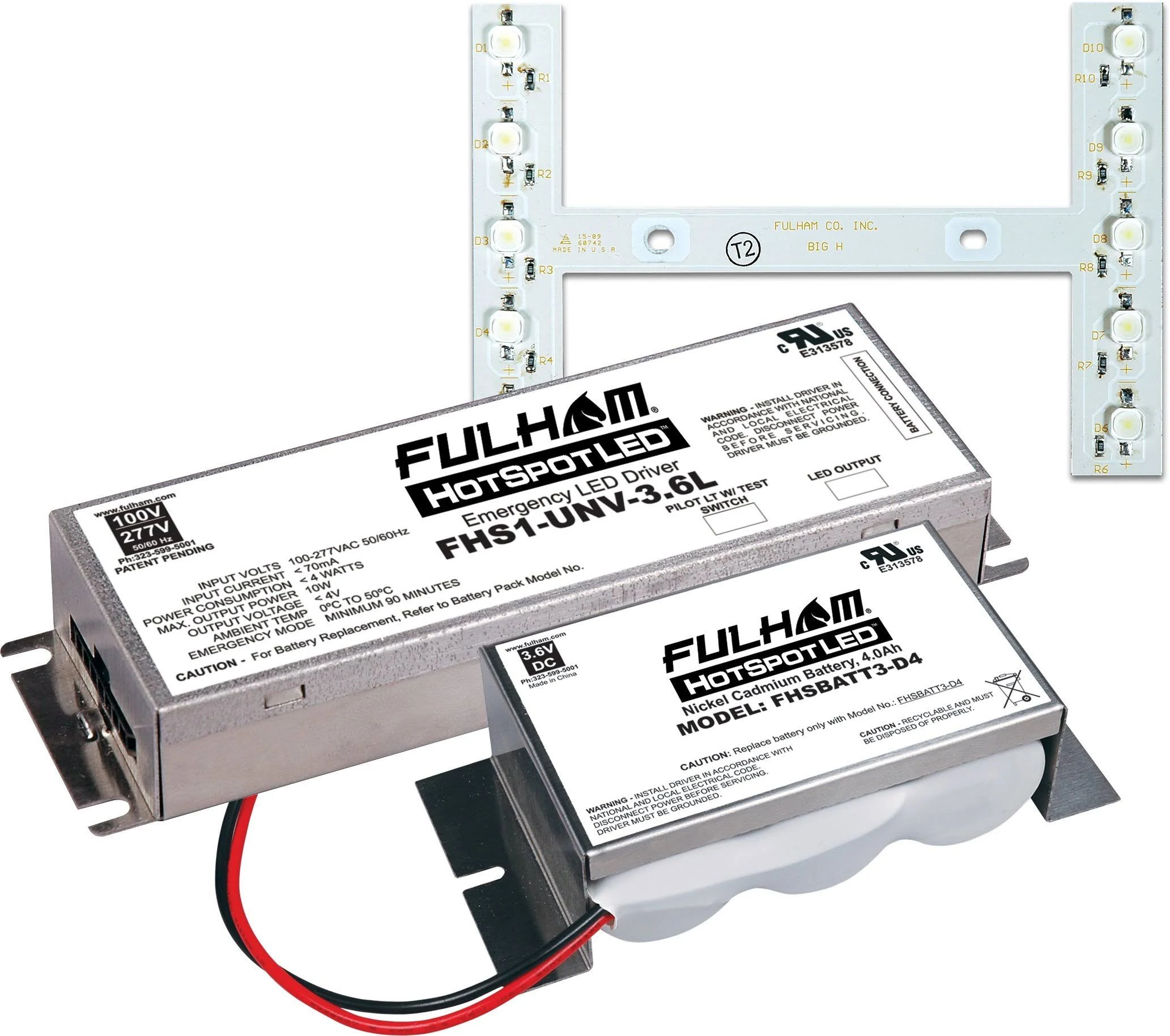 Fulham FHSKITT08LHD LED Emergency Battery Back Up Kit